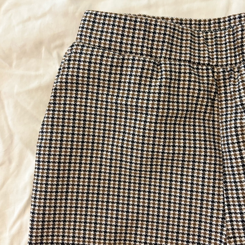 SHEIN houndstooth stretch waist chino pants with pockets